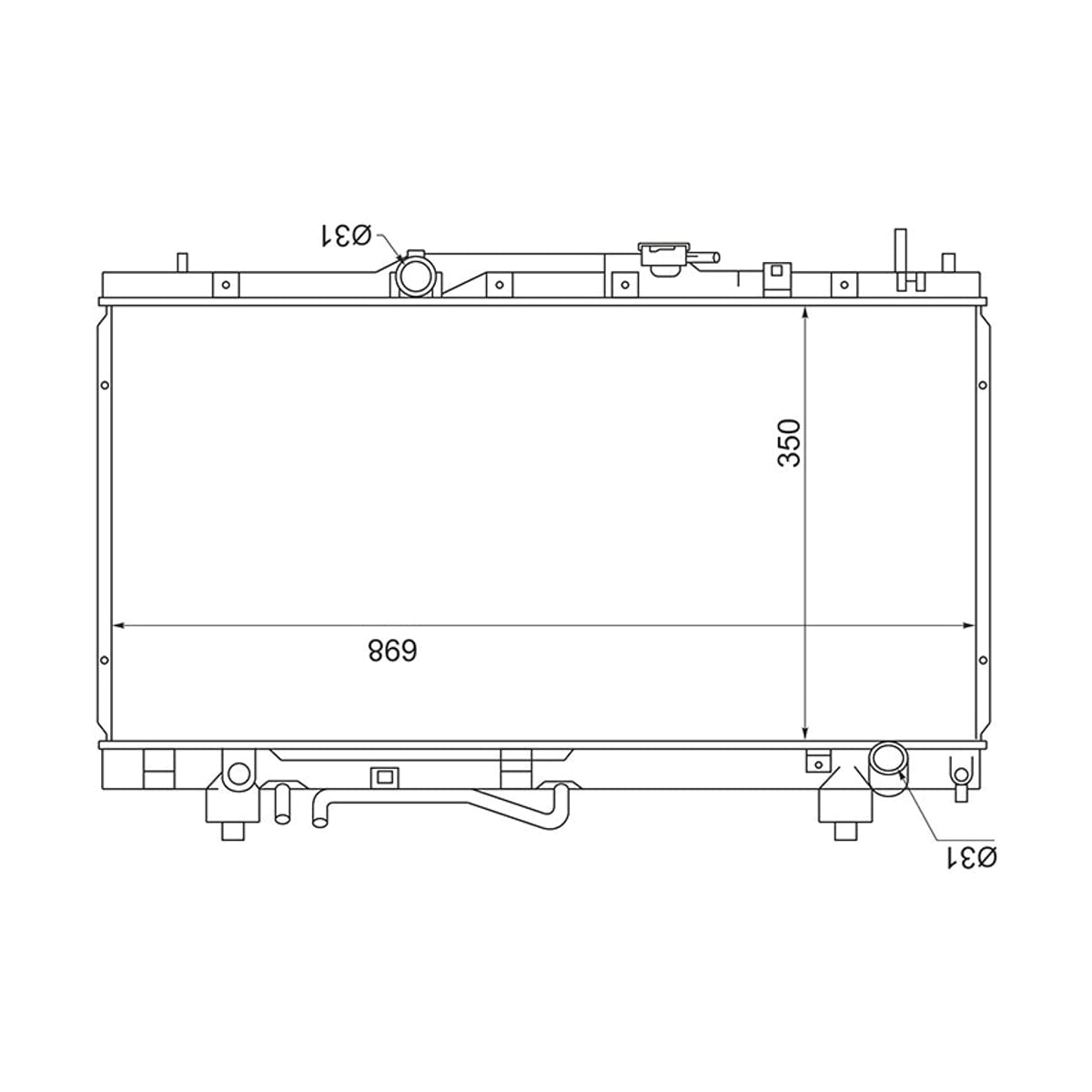 SAT Радиатор Toyota Caldina (T190,T210) 92-02 / Carina 96-01