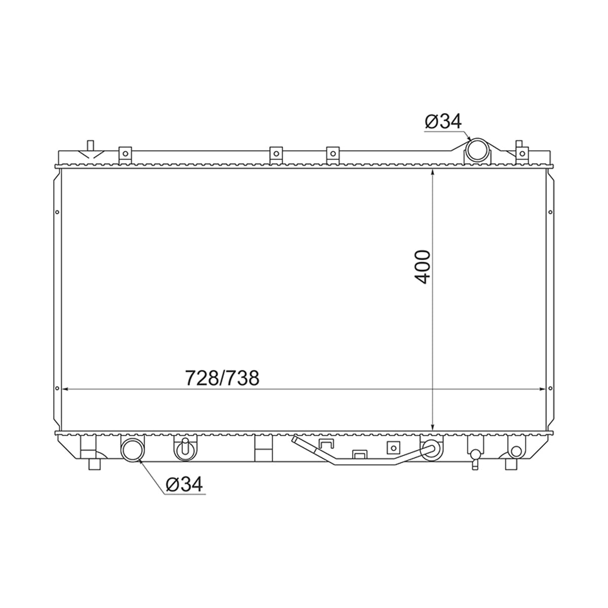 SAT Радиатор Toyota Camry (XV20) 96-02 / Lexus ES 96-01 TY0003MCV20