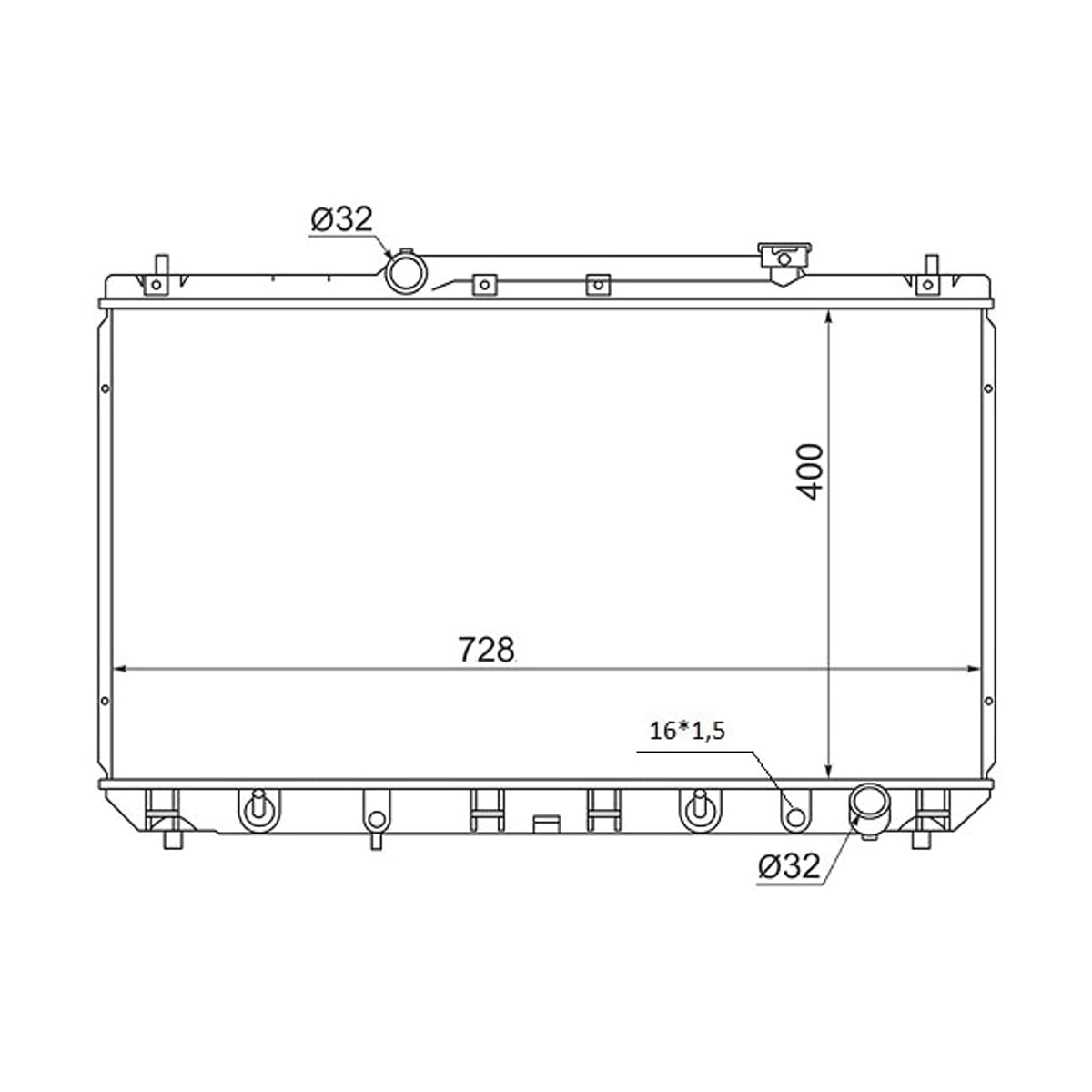 SAT Радиатор Toyota Camry (XV20) 96-02 / Daihatsu Altis 00-01 TY0003SXV20