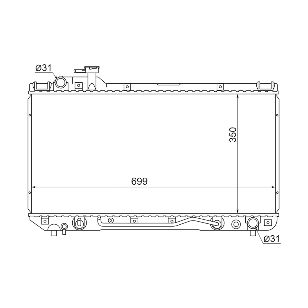 SAT Радиатор Toyota RAV4 (XA10) 94-98 TY000410