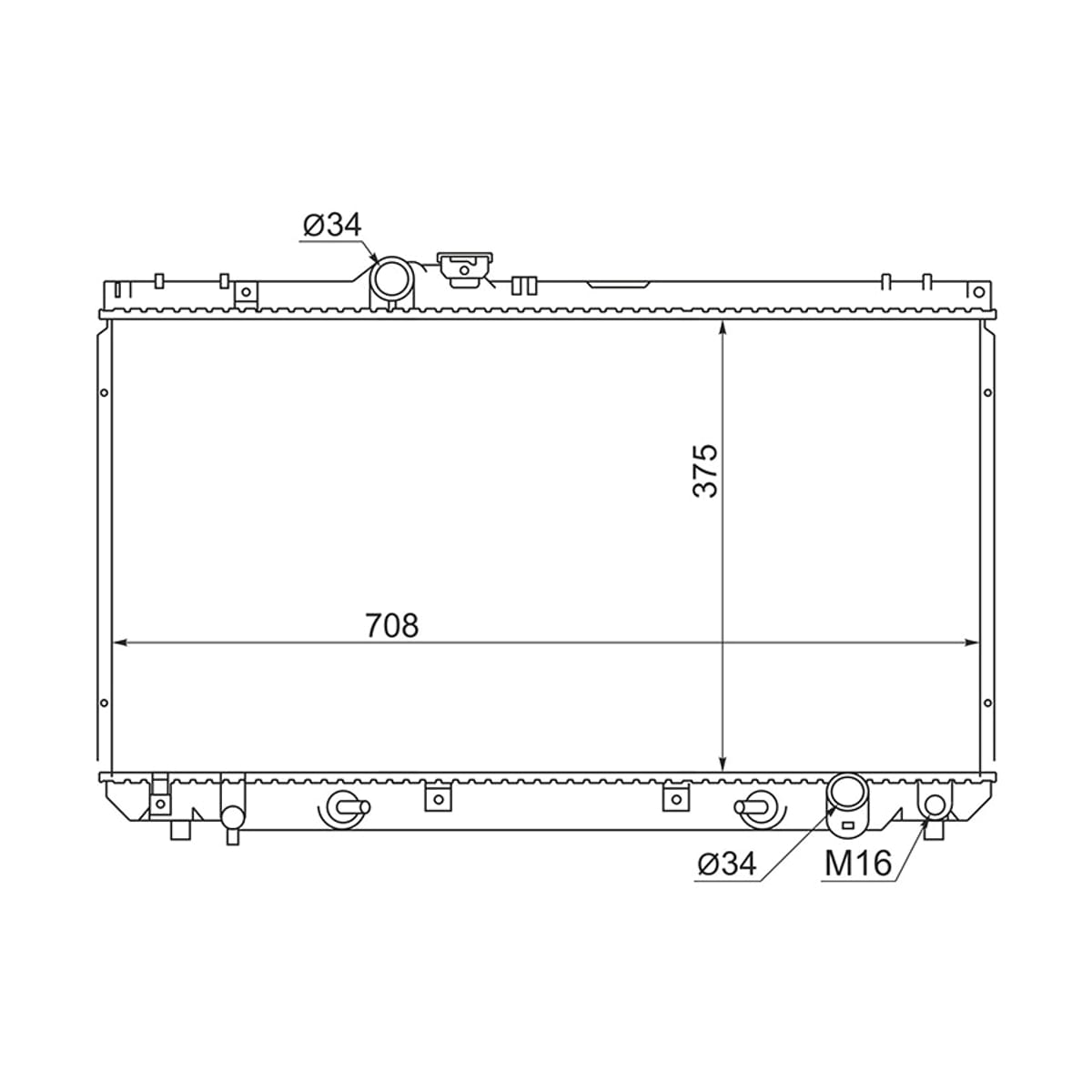 SAT Радиатор Lexus IS 98-05 / Toyota Altezza 98-05 TY00055