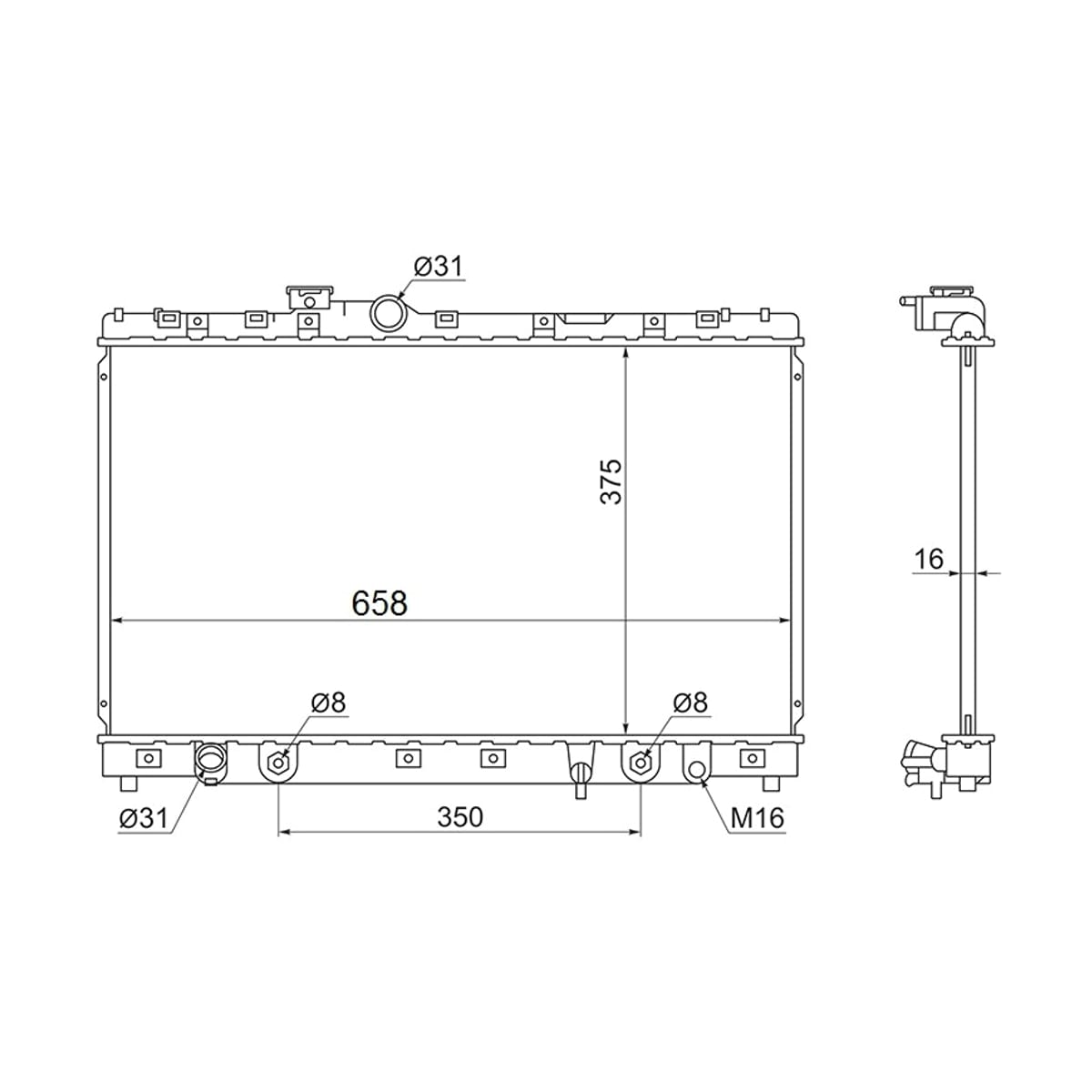 SAT Радиатор Lexus IS 98-05 / Toyota Altezza 98-05