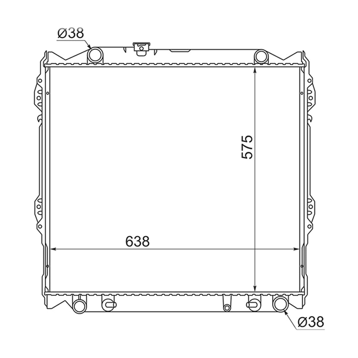 SAT Радиатор Toyota Land Cruiser Prado (J90) 96-02 / 4Runner 95-02 TY0008J95D