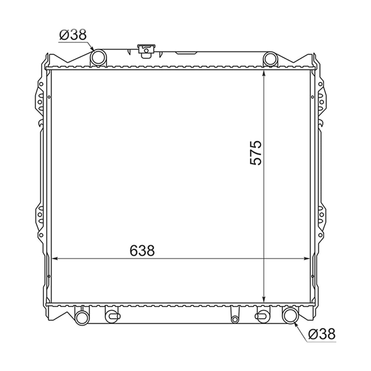 SAT Радиатор Toyota Land Cruiser Prado (J90) 96-02 / 4Runner 95-02 TY0008J95D3R
