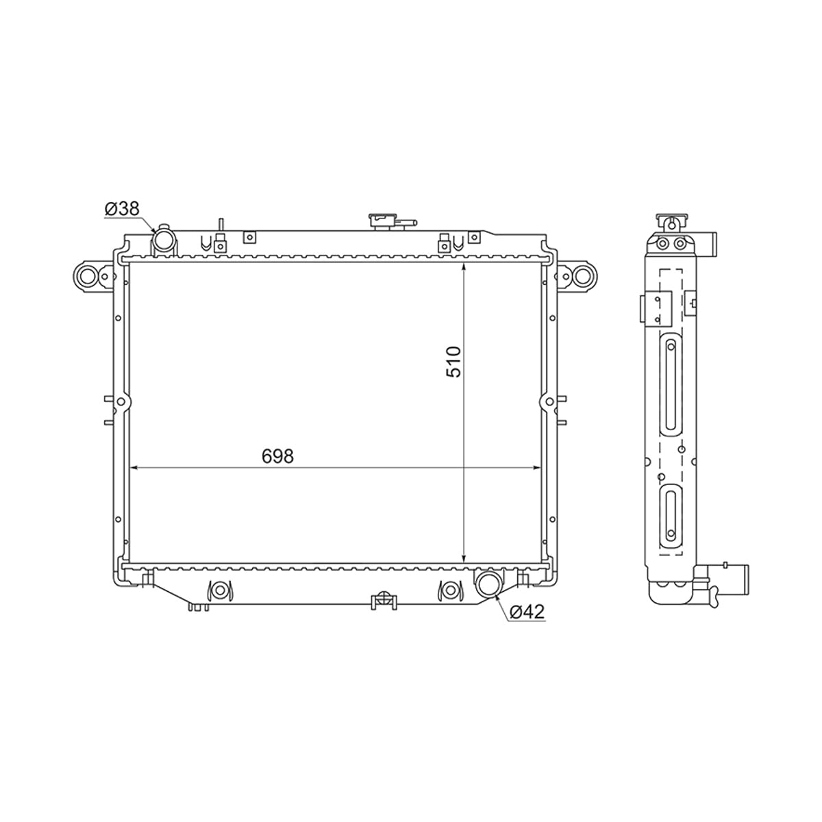 SAT Радиатор Toyota Land Cruiser (J100) 98-07 / Lexus LX 98-07 TY0009100