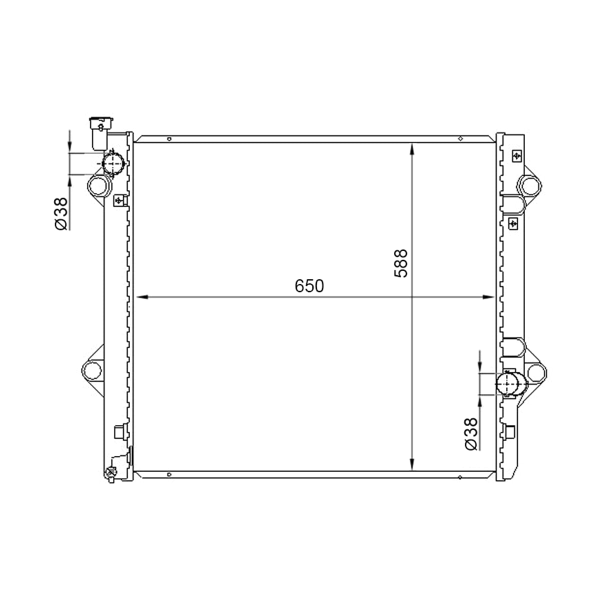 SAT Радиатор Toyota Land Cruiser Prado (J120) 02-09 / 4Runner 02-09
