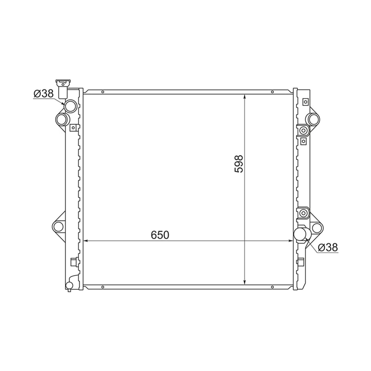 SAT Радиатор Toyota Land Cruiser Prado (J120) 02-09 / Lexus GX 02-09