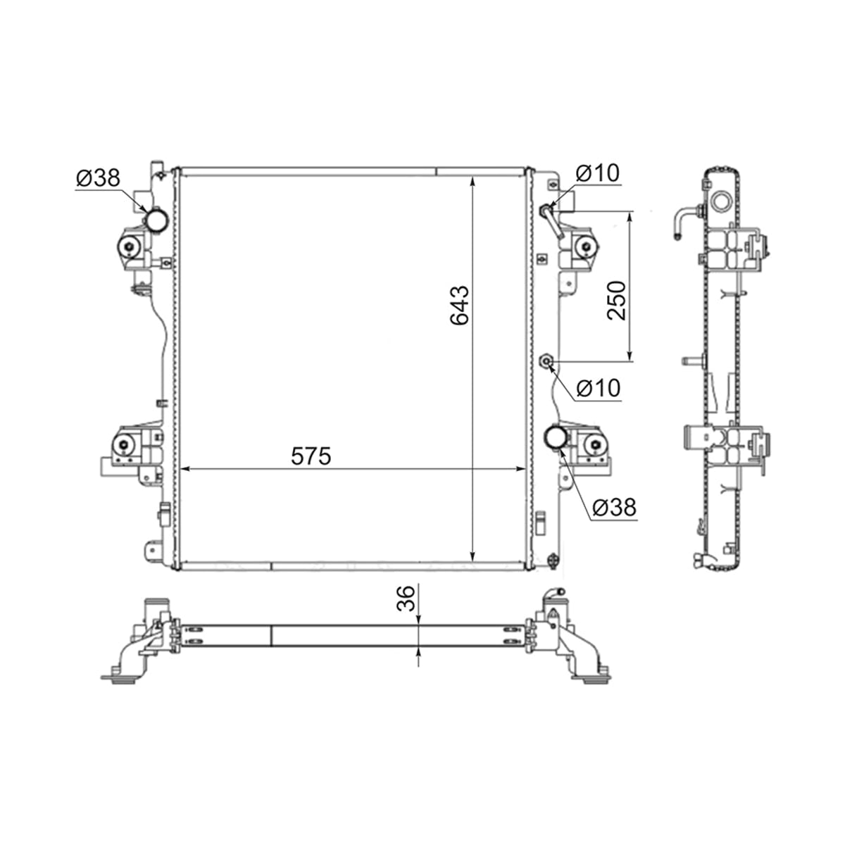 SAT Радиатор Toyota Land Cruiser Prado (J150) 09-20 TY000915030D
