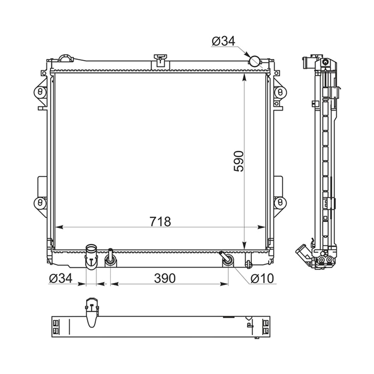 SAT Радиатор Toyota Land Cruiser (J200) 07-21 TY000920040