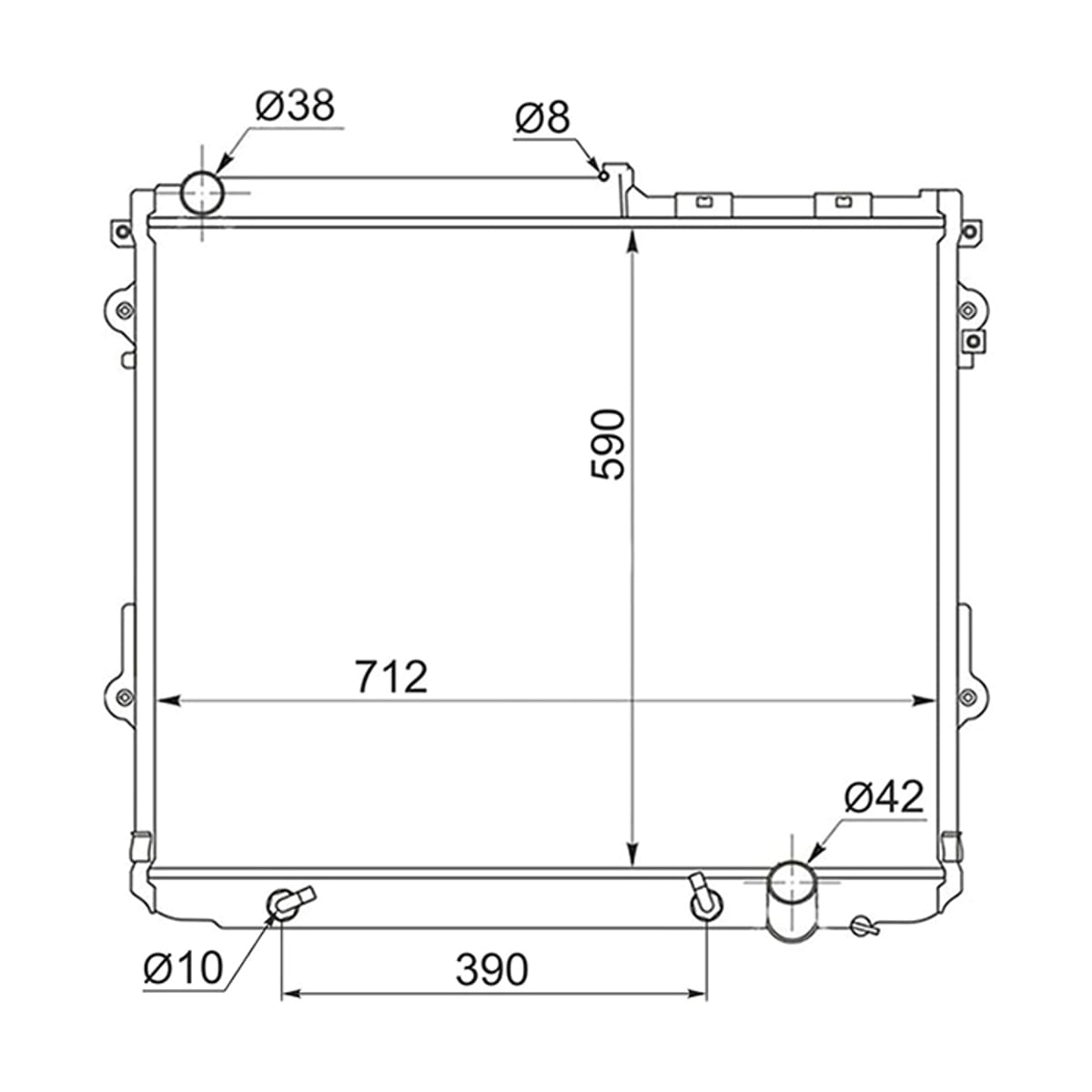 SAT Радиатор Toyota Land Cruiser (J200) 07-21 TY000920045