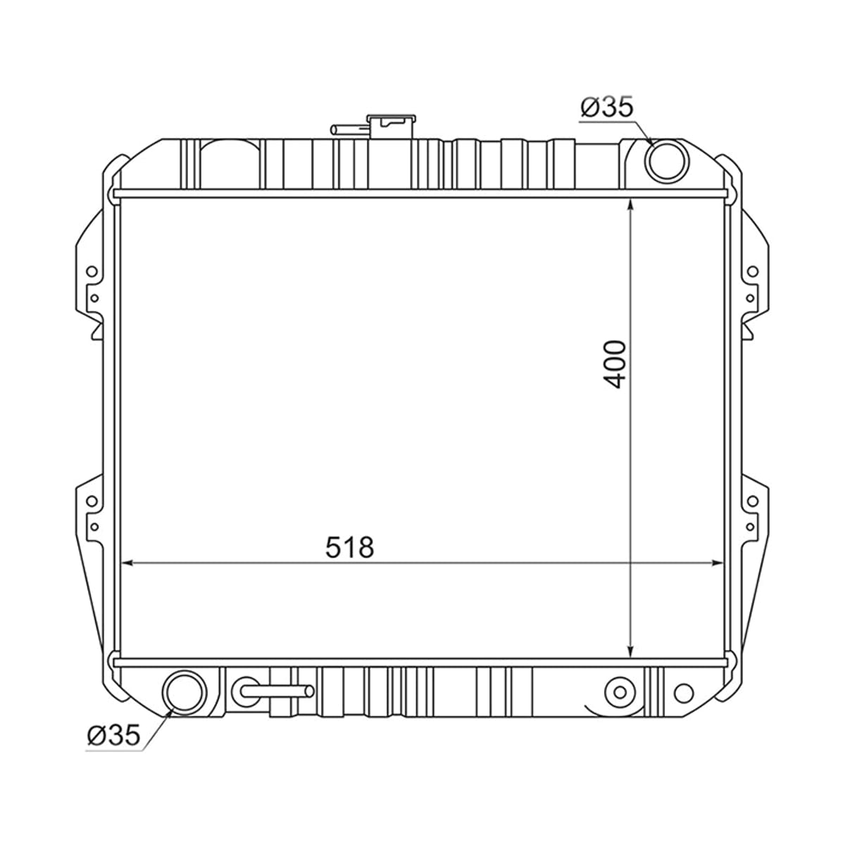 SAT Радиатор Toyota 4Runner 89-95 / Hilux Surf 89-95 TY0013