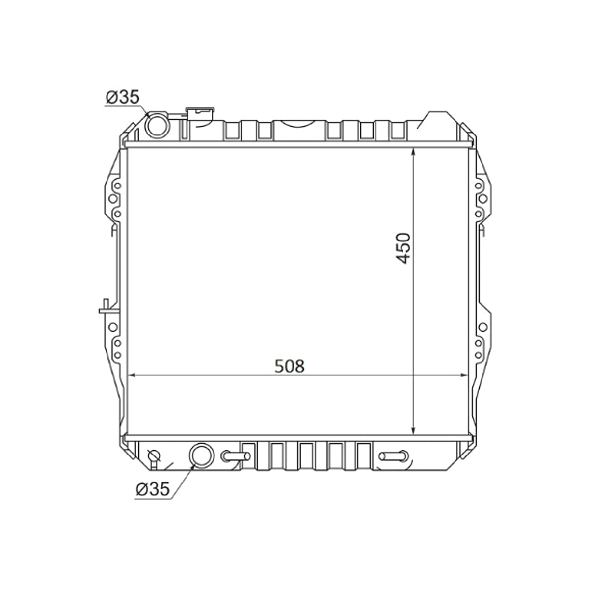 SAT Радиатор Toyota 4Runner 89-95 / Hilux Surf 89-95 TY0013D