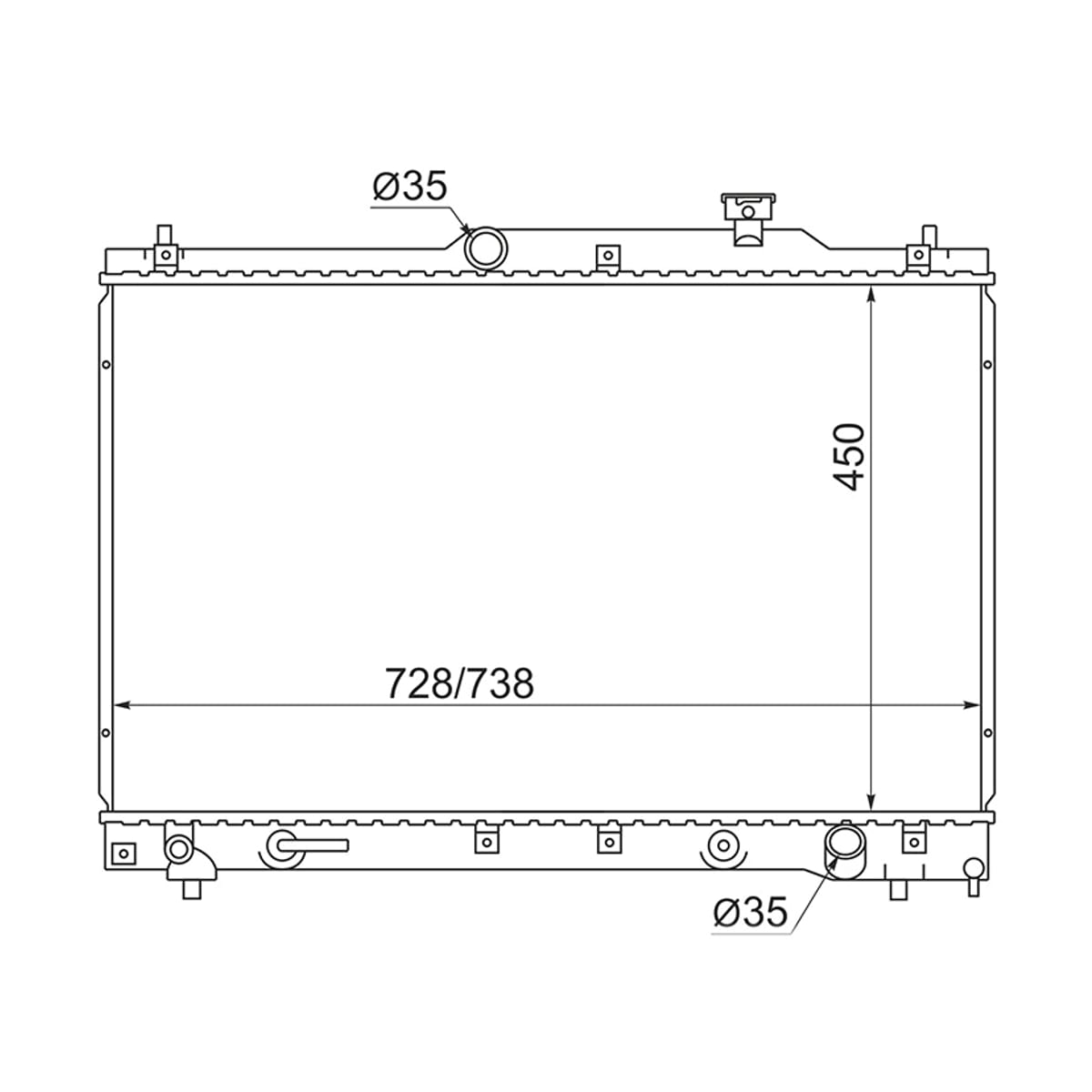 SAT Радиатор Toyota Estima 90-05 / Estima Emina 96-99 TY0030TCR30