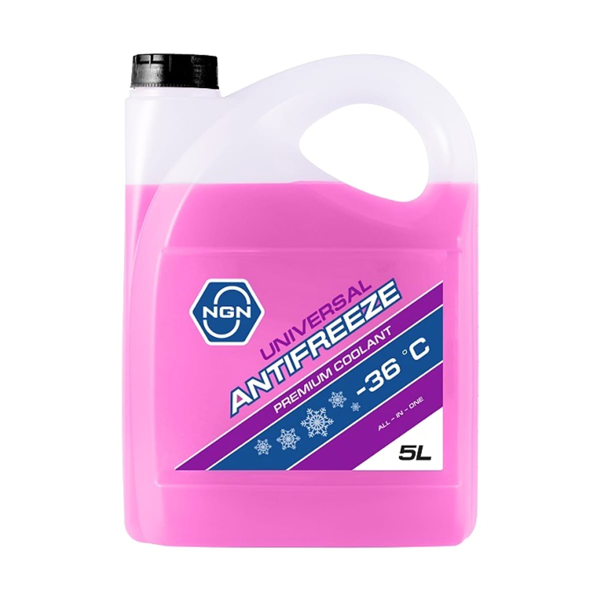 NGN Антифриз, готовый раствор UNIVERSAL ANTIFREEZE G12++ -36 фиолетовый 5л