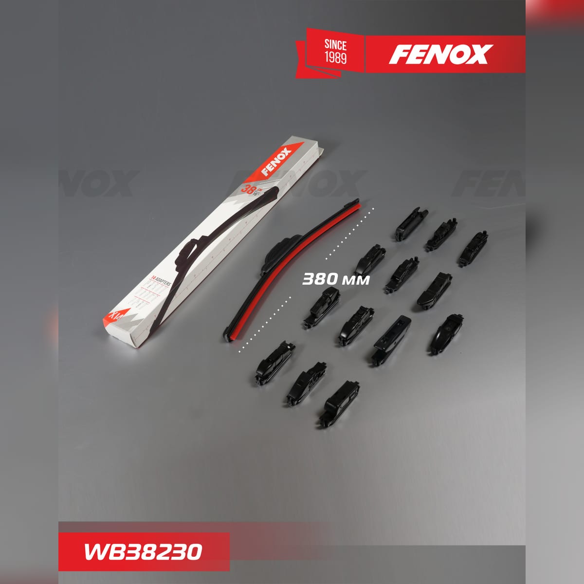 Деталь Щетка стеклоочистителя 38 см (15'') бескаркасная FENOX
