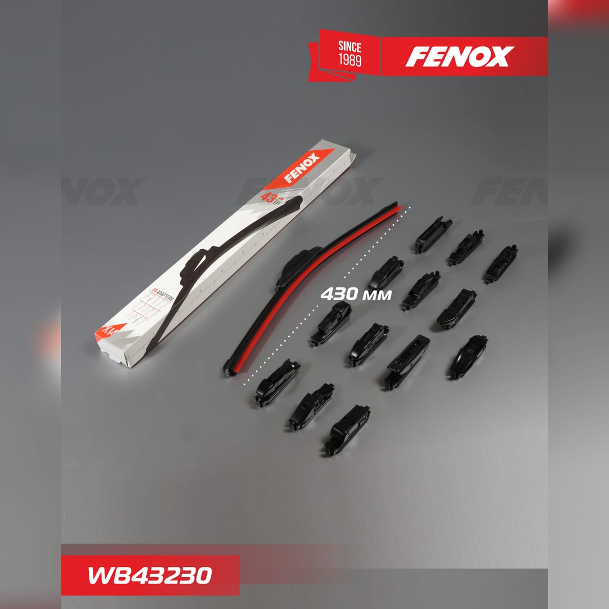 Деталь Щетка стеклоочистителя 43 см (17'') бескаркасная FENOX