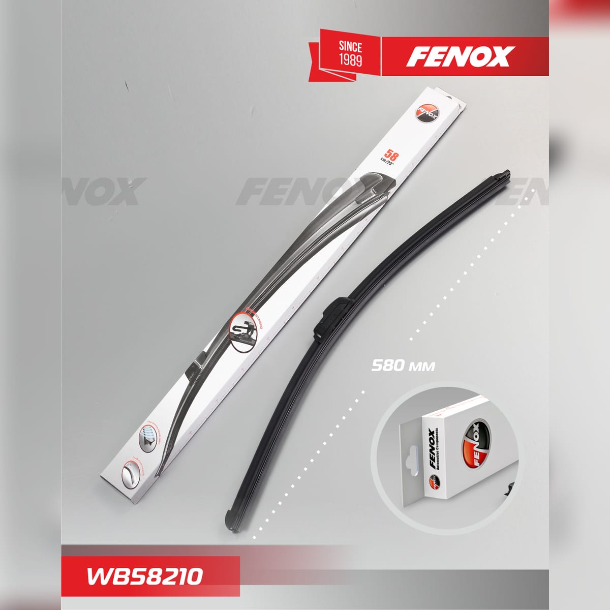 Деталь Щетка стеклоочистителя 58 см (23 ) бескаркасная FENOX