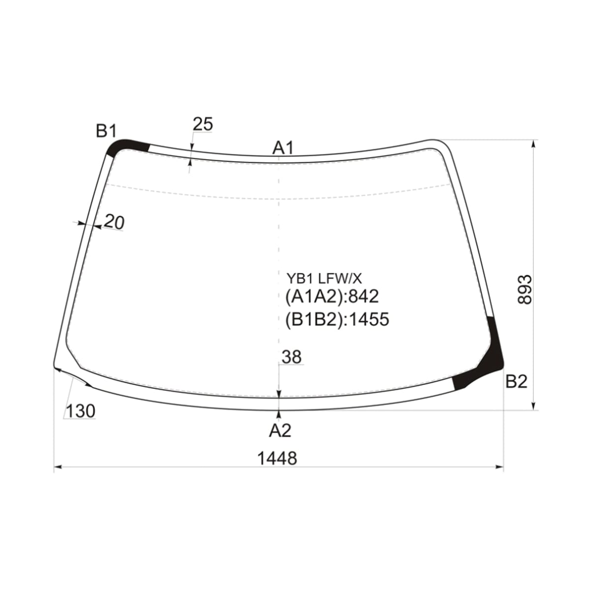 XYG Стекло лобовое Suzuki Baleno 95-02 / Cultus 95-02