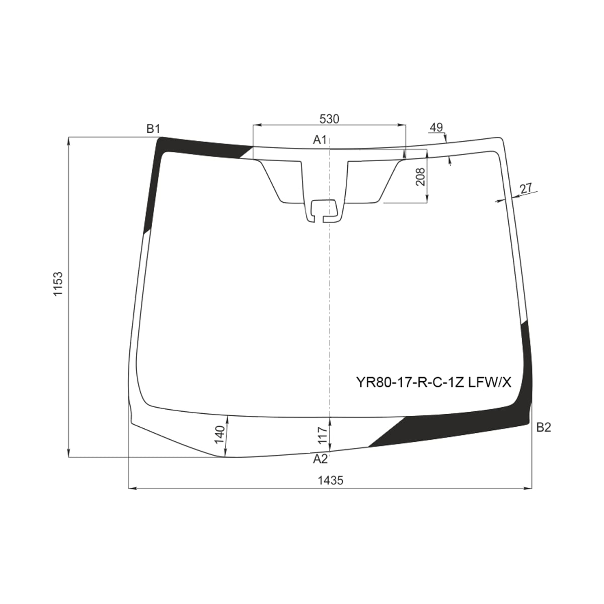 Деталь Стекло лобовое (Камера) Toyota Noah 17-22 / Voxy 17-22 XYG